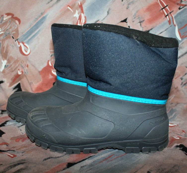 Чоботи гумові утеплені сапоги резиновые Quechua Snow 32-33 р
