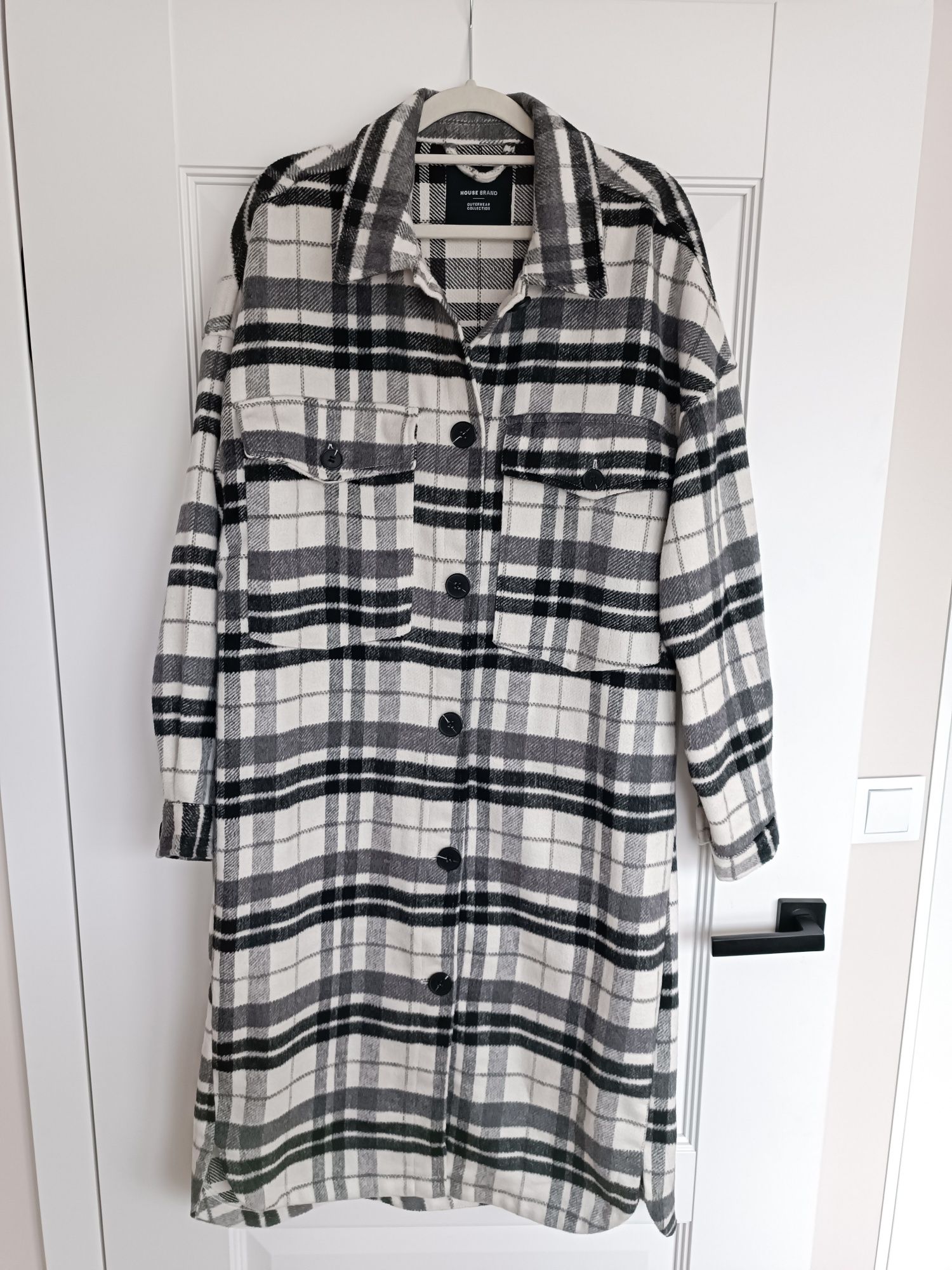 Nowy płaszcz z wełną oversize S M L