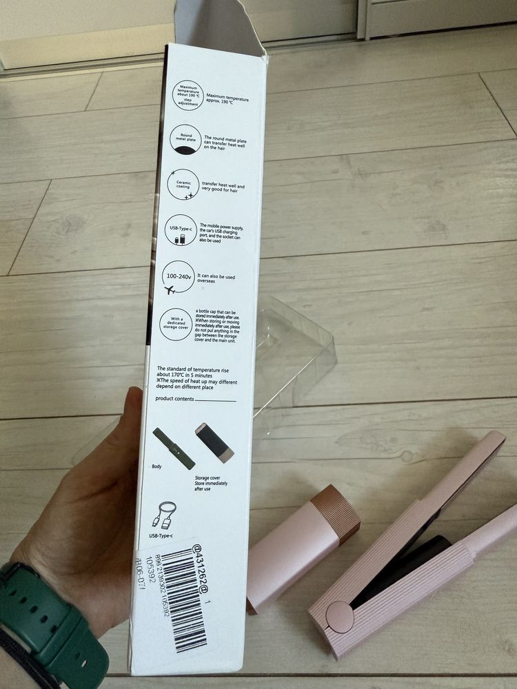 Przenośna Mini bezprzewodowa USB prostownica do włosów