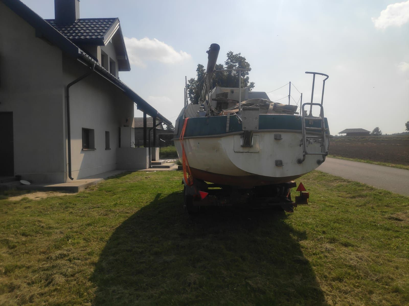 Jacht żaglowy + przyczepa łódź żaglówka łódka żaglowa podłodziowa