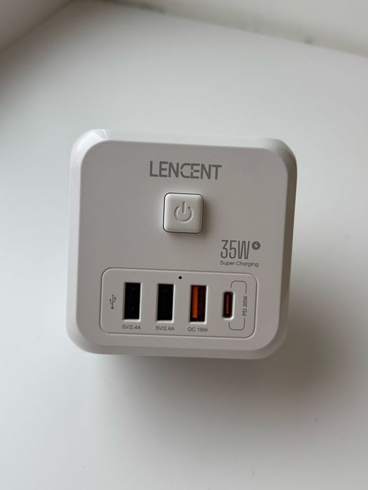Смарт розетка Tuya Smart Мережевий фільтр трійник LENCENT 7 в 1