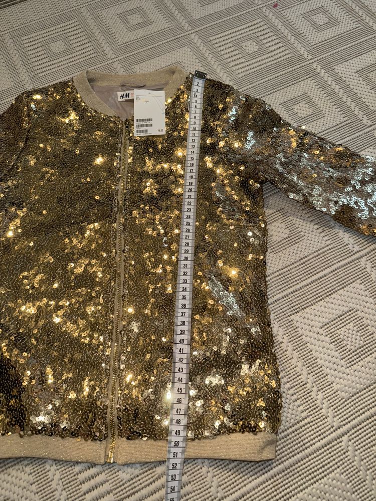 Нова куртка з пайєтками H&M 9-10 років
