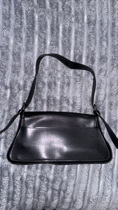 Сумка чорна,багет(штучна шкіра)