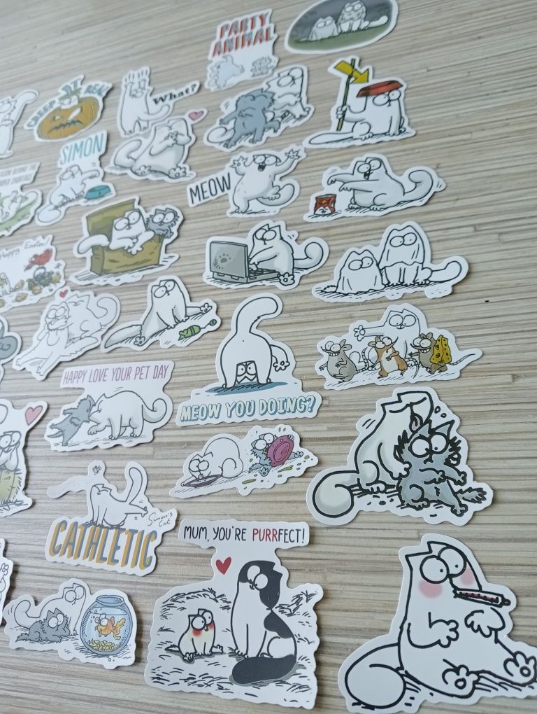 Stickers/ autocolantes divertidos gato - Simon the cat