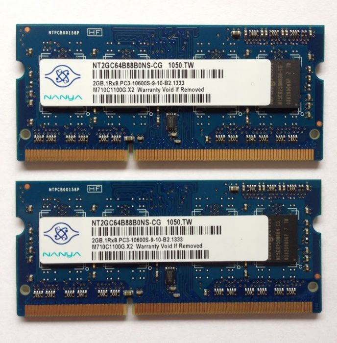 Pamięć RAM DDR3 2x2GB 1333MHz PC3-1600S SODIMM