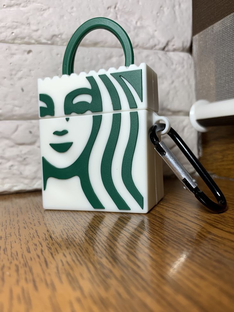 Силіконовий чехол 3D “Starbucks” для Apple AirPods 1/2