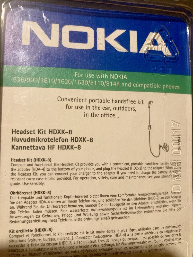 Nokia zestaw słuchawkowy monofoniczny HDXK-8