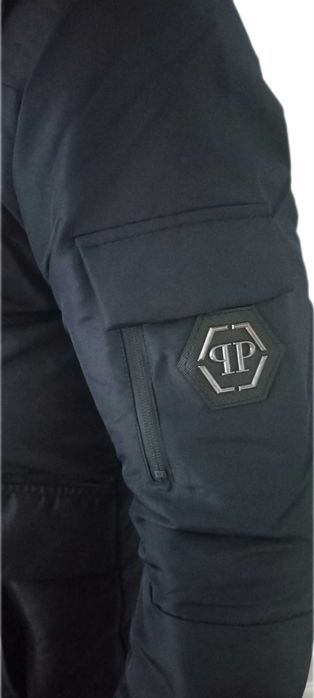 Philipp Plein kurtka ocieplana granatowa z odpinanym kapturem r.S,M,XL