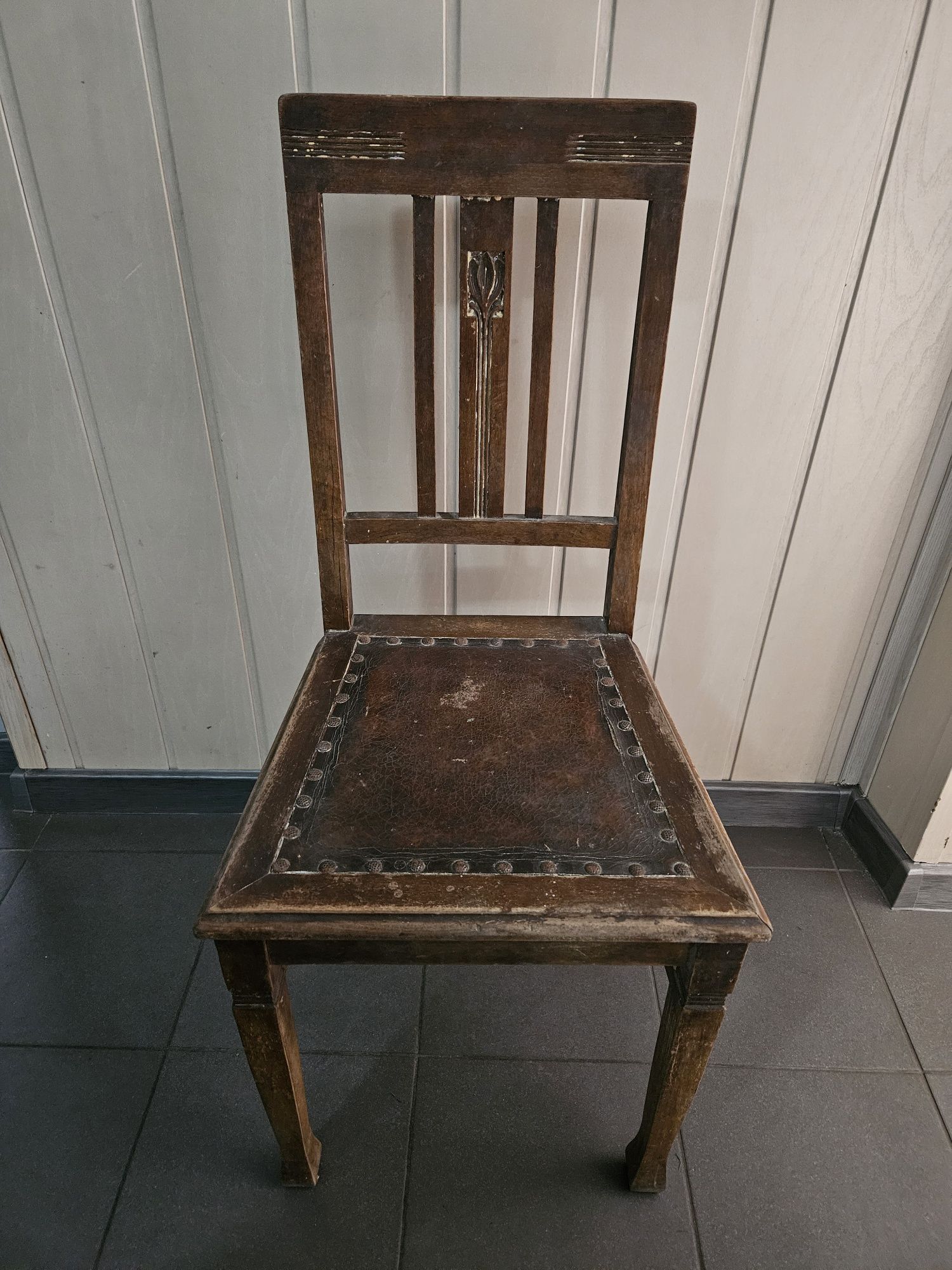 Krzesło drewniane antyk secesyjne (4 szt)