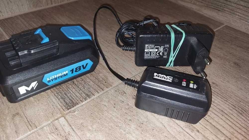 kumulator MacAllister 18V 1,5Ah + ladowarka 18v MC 18BS-LI + wysylka