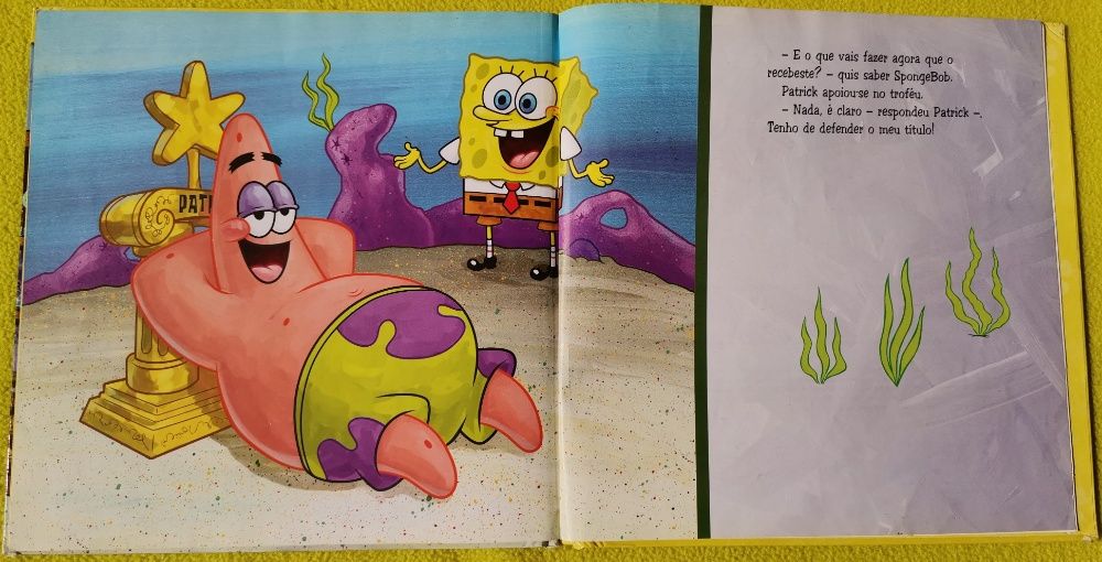 Livro Infantil SpongeBob Square Parts nickelodeon E o vencedor é