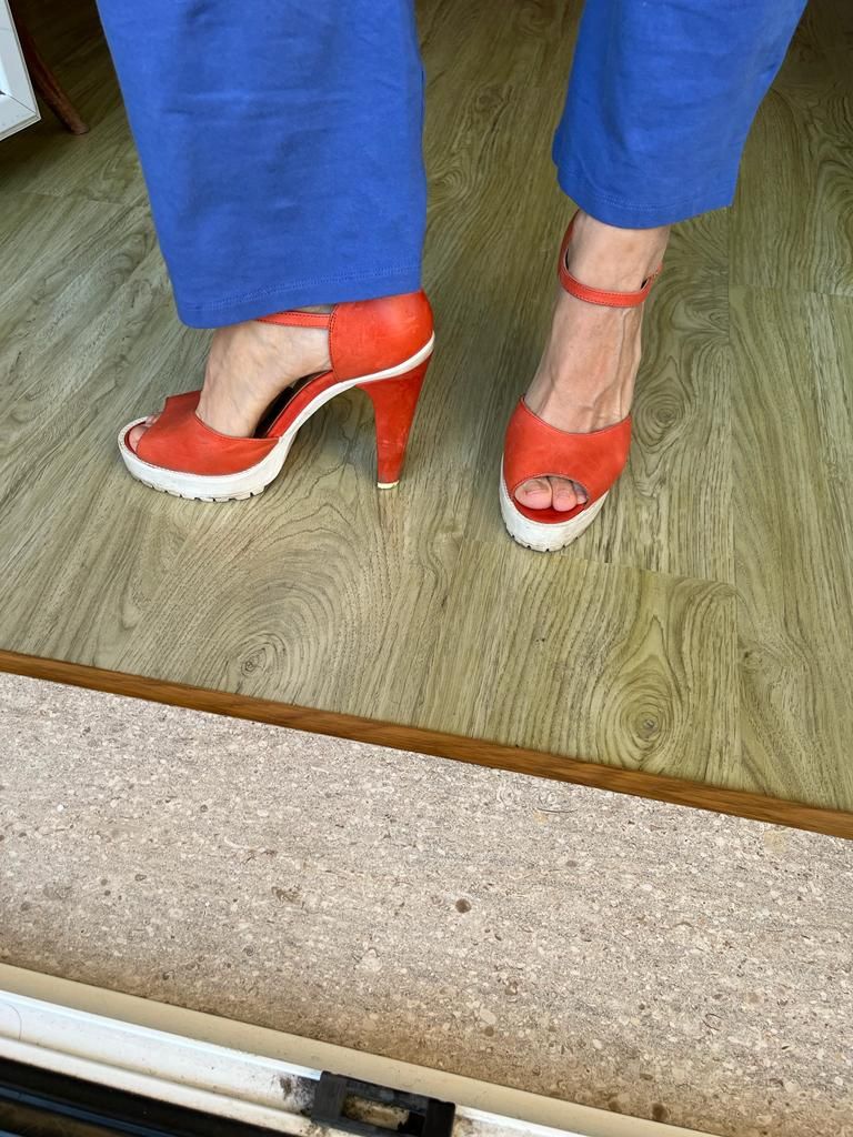 Sandálias senhora, laranja tamanho 40