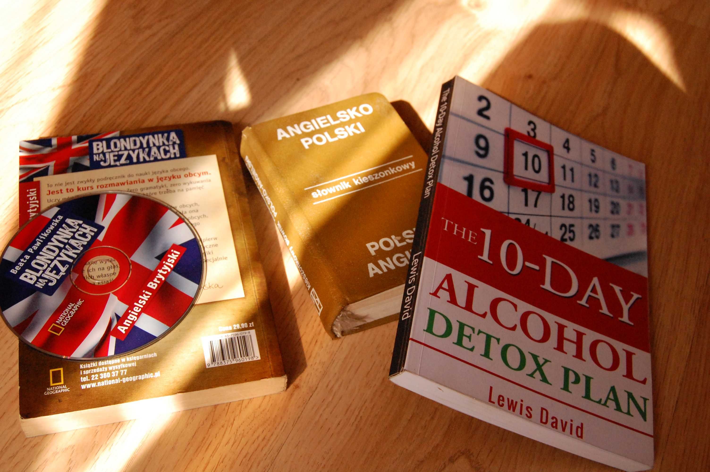 10 dni Detoxu od alkoholu + słownik angielsko polski 2 książki.
