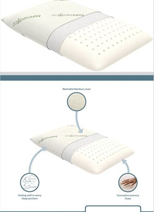 bonmedico ergonomiczna poduszka z pianki memory bambus