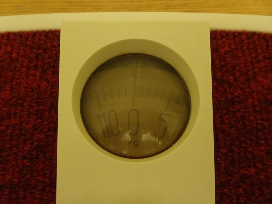 Waga łazienkowa PRL, waga osobowa WO-5 vintage, PRL, retro