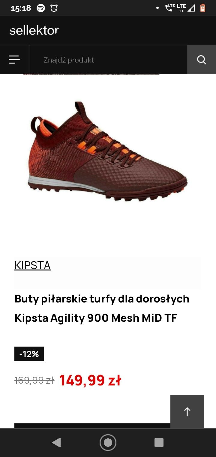 Buty piłarskie turfy dla dorosłych Kipsta Agility 900 Mesh MiD TF