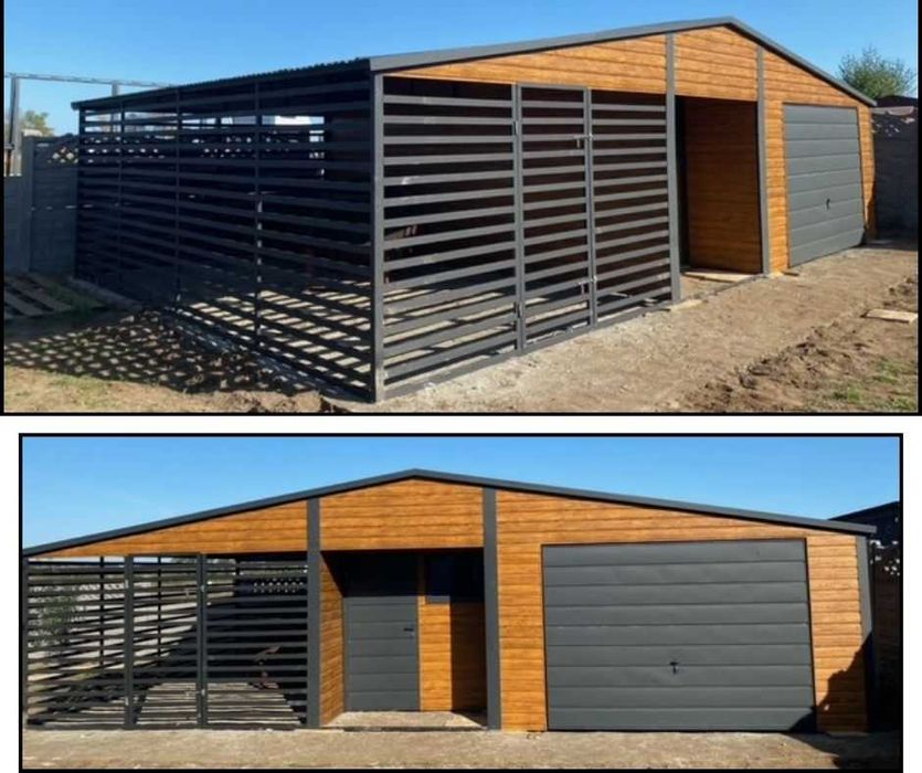 Garaże Blaszane! Wiata Hala Magazyn-Profil 3x6 6x6 4x6 12x6 5x5