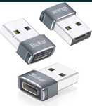 Blukar Adapter gniazda USB C na USB, [3 sztuki] Typ C na USB,