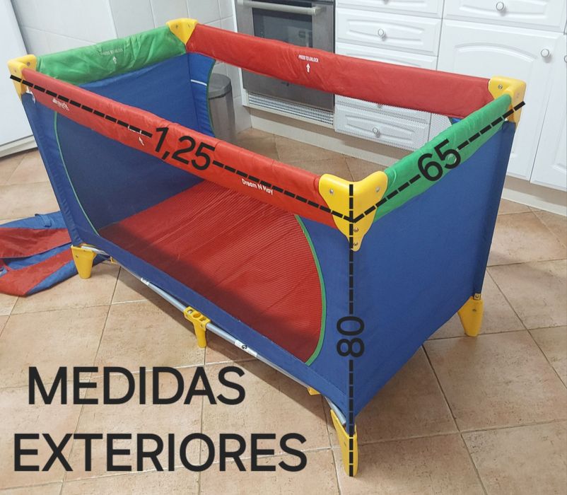 CAMA PARQUE DE VIAGEM COMO NOVA,PARA BEBÉ.Casa,Quarto,Sala,Cozinha.