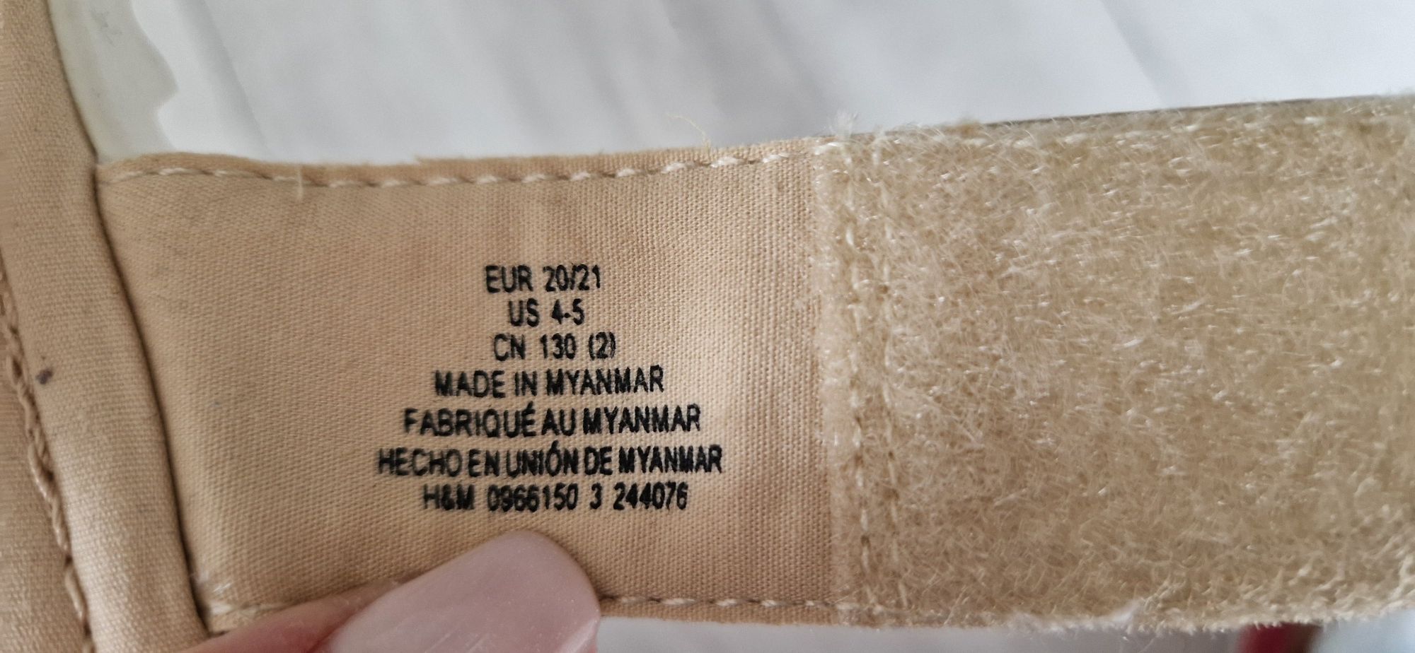 H&M złote sandałki sandały