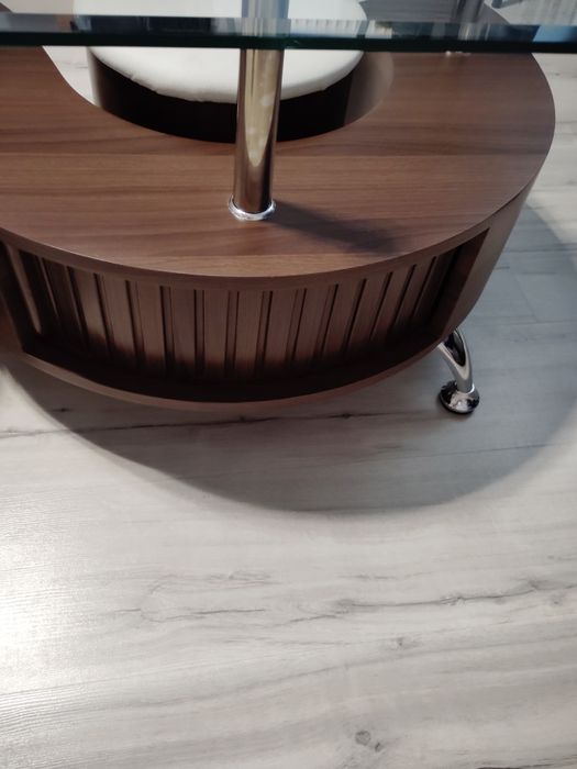 Piękna ława szklana + zestaw 4 nowych podkładek na stół