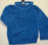 Sweter sweterek dziewczynka akrylowy półgolf rozmiar 7-8 lat