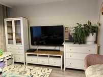 Zestaw mebli IKEA Hemnes - witryna, szafka RTV, komoda
