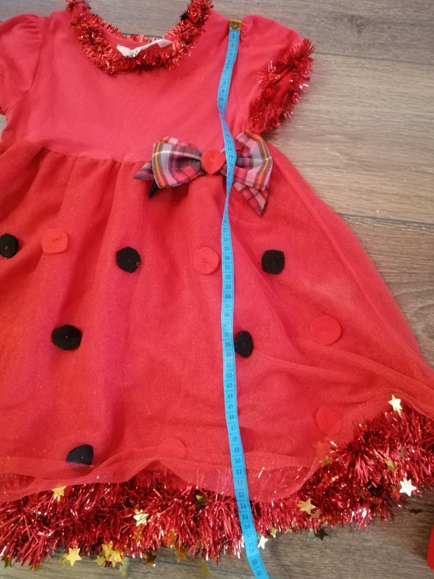 Дитячий новорічний костюм Божої корівки, сонечка 128
