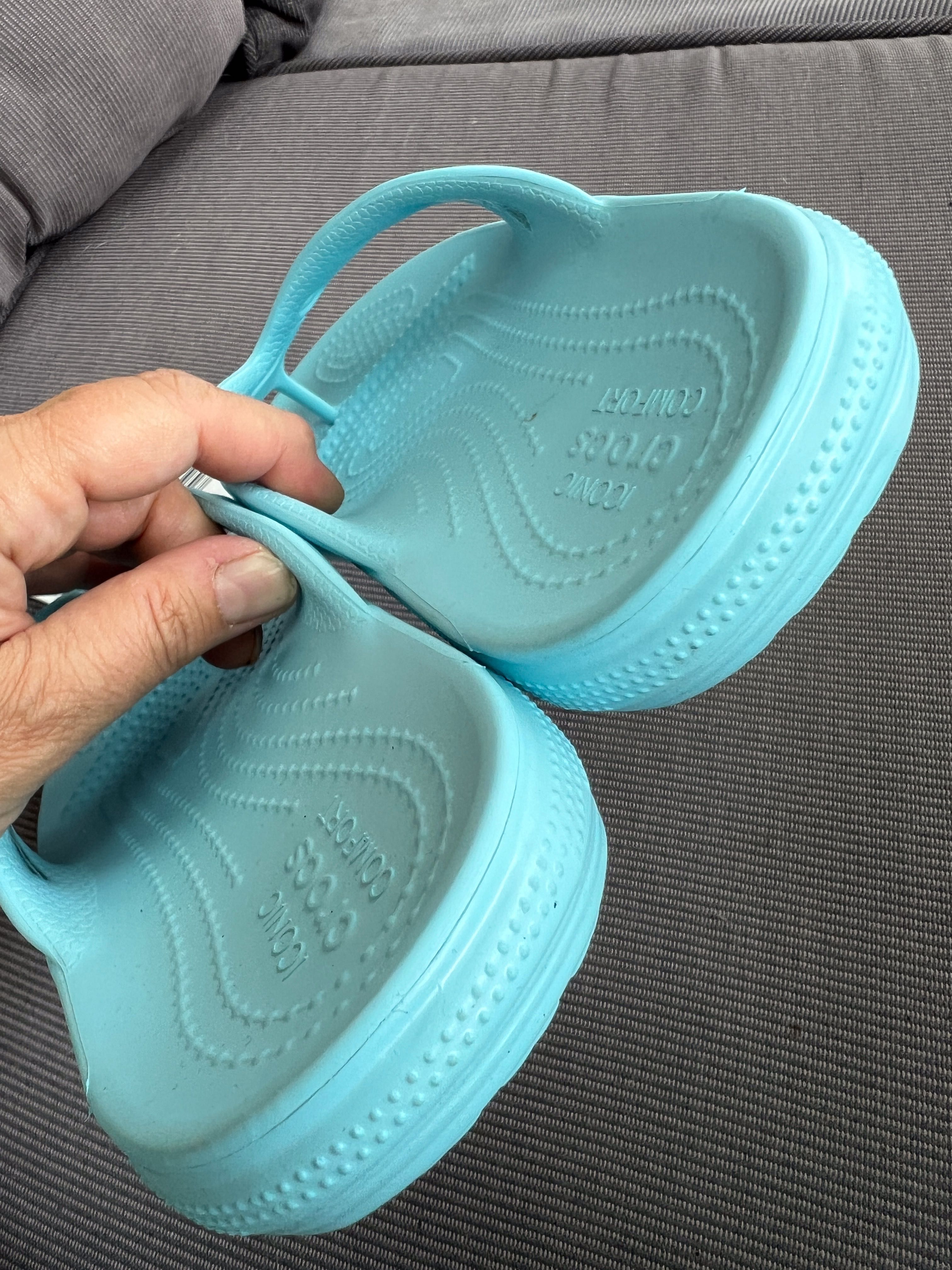 crocs flip japonki w8 roz 38/39 wkładka 25 cm turkus