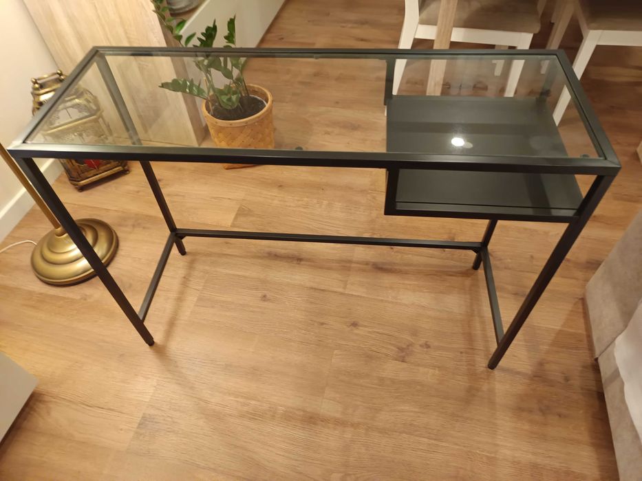 Mesa para portátil com tampo de vidro