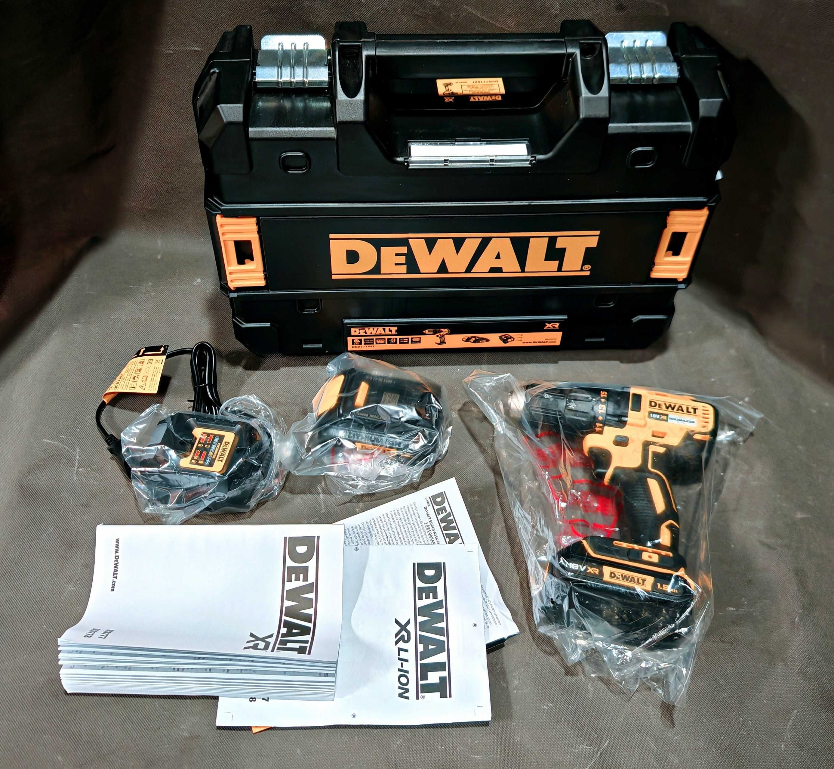 Bezszczotkowa Wiertarko-wkrętarka Dewalt DCD777S2T 18V 2x Aku Nowe