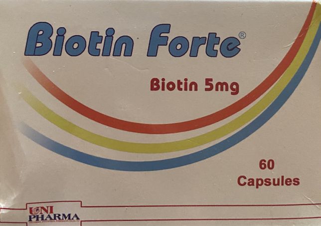 Єгипет Biotin Forte вітамін Біотин для відновлення волосся, нігтів. 60