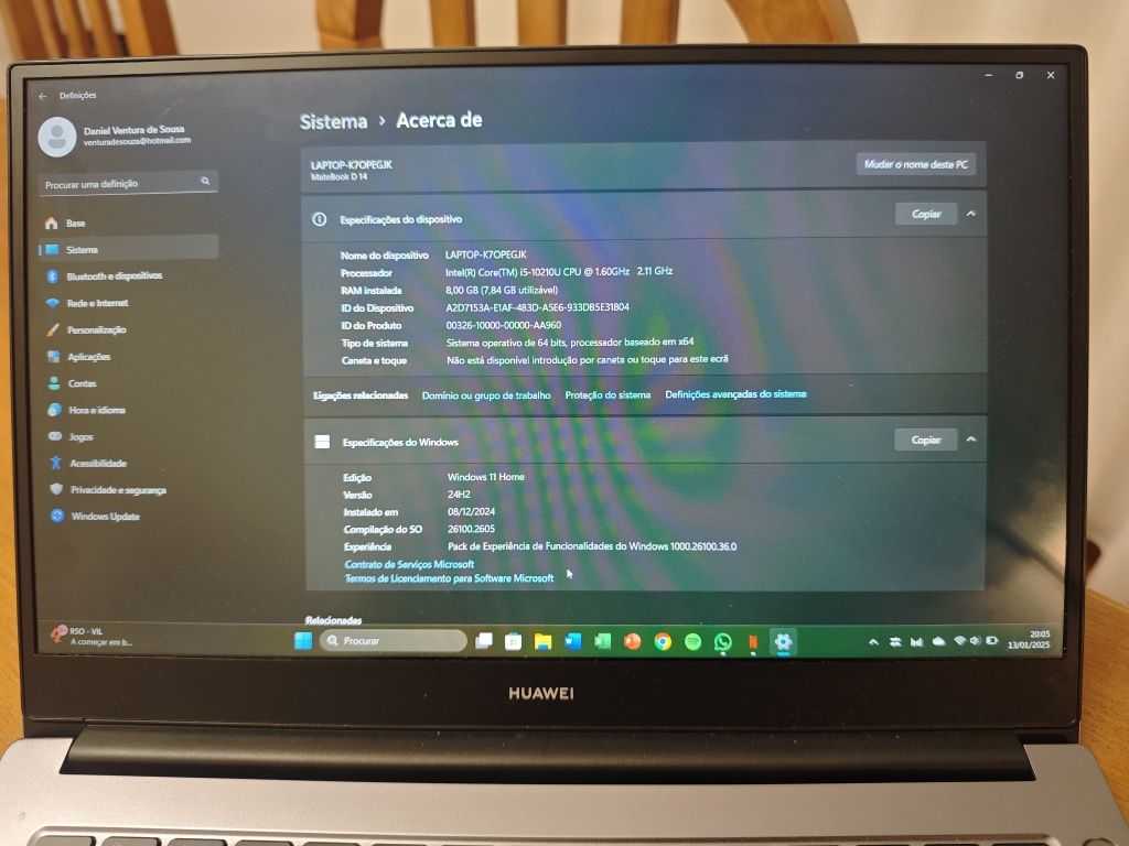Notebook  D 14 Huawei