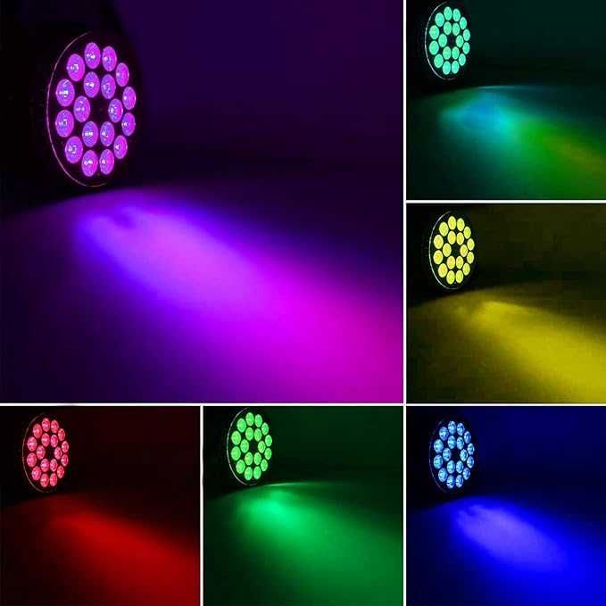 Reflektor sceniczny 200W 18 LED DMX RGBW swiatła dyskotekowe