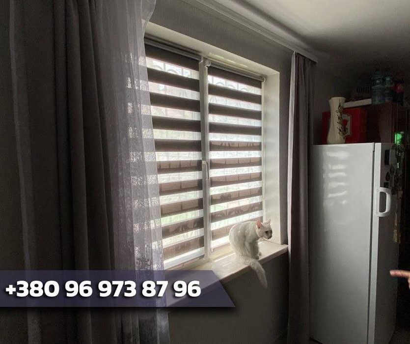 ЦІНА ВИРОБНИКА жалюзи. Ролети день-ніч. Рулонные шторы день-ночь.