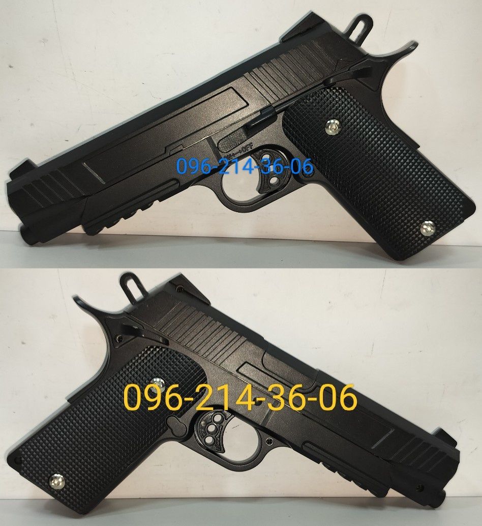 Детский мощный  пистолет Colt 1911 Tactical металлический стреляет