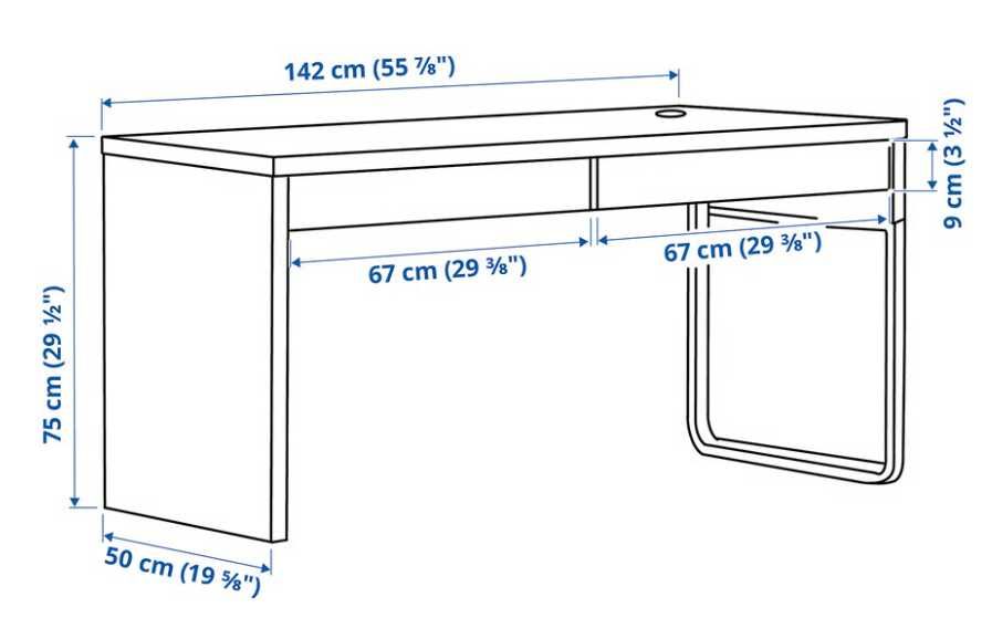 Mesa de Estudo Dupla MICKE (IKEA)