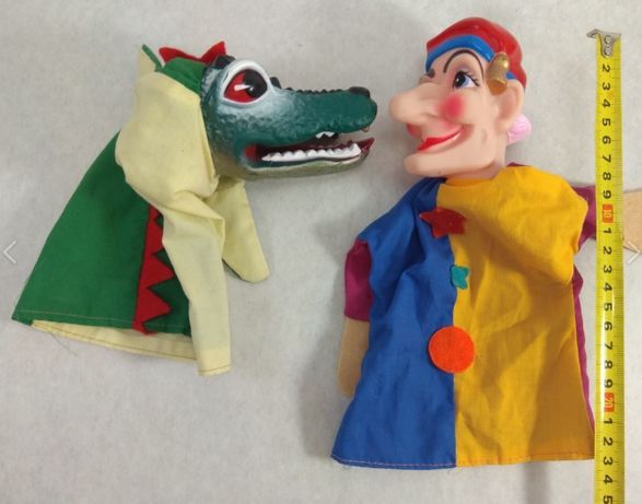игрушка на руку кукольный театр куклы две петрушка и дракон набор