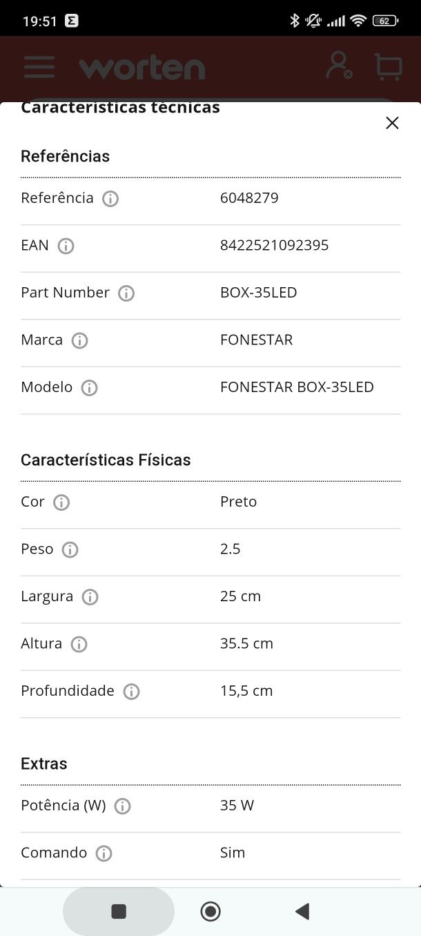 Coluna portátil Fonestar