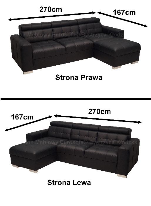 270x164 Narożnik ze skóry naturalnej 100%, rogówka sofa kanapa SKÓRA