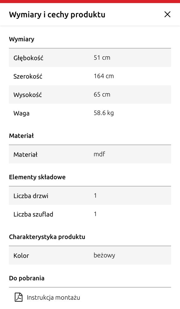 Szafka rtv bocage