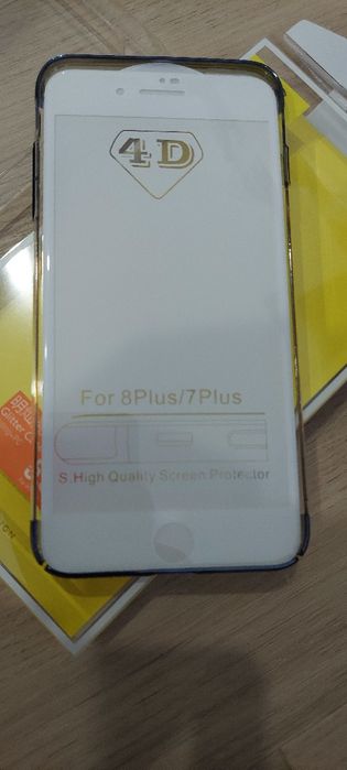 Capa iPhone 8Plus + Película Branca das Boas NOVAS