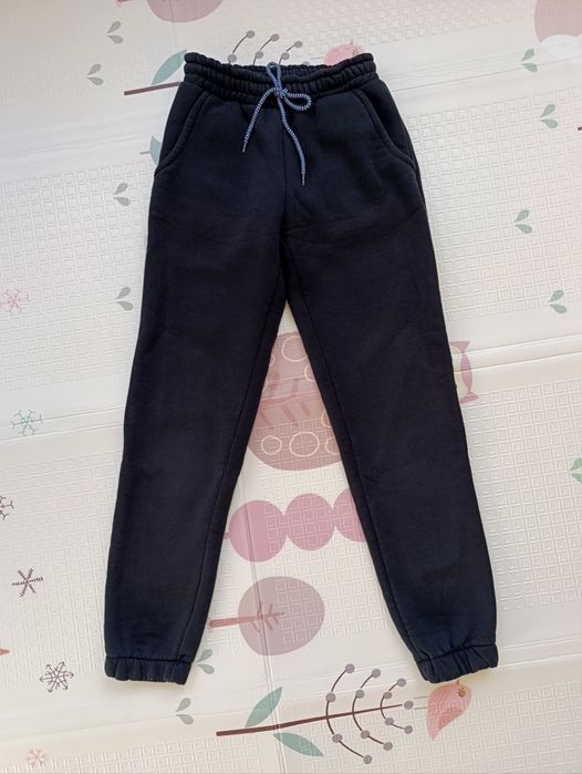 Теплі якісні штани 134, спортивні на флісі