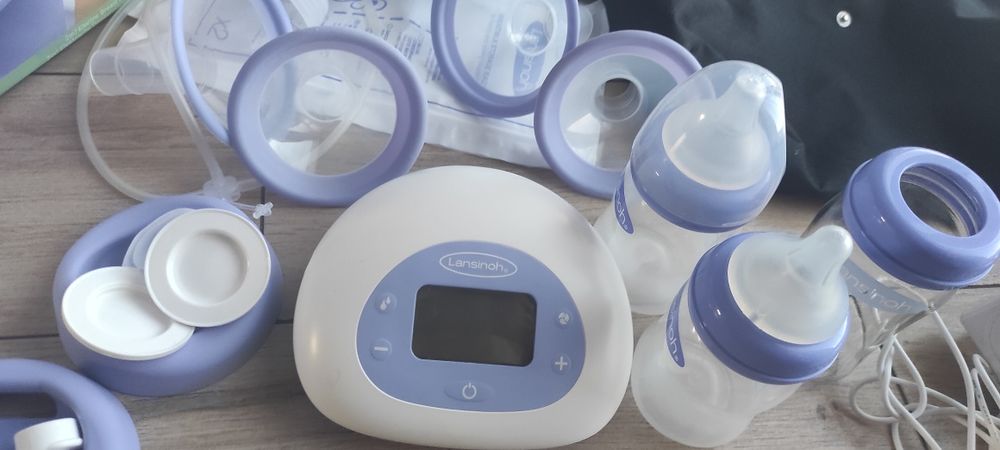Kompletny zestaw laktator lansinoh elektryczny podwójny