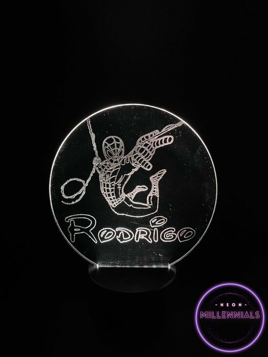 Candeeiro acrílico com Led