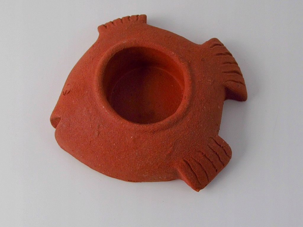 ceramiczny autorski świecznik ryba figura figurka