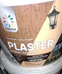 Декоративная штукатурка короед COLORINA PLASTER 25 кг база под тониров