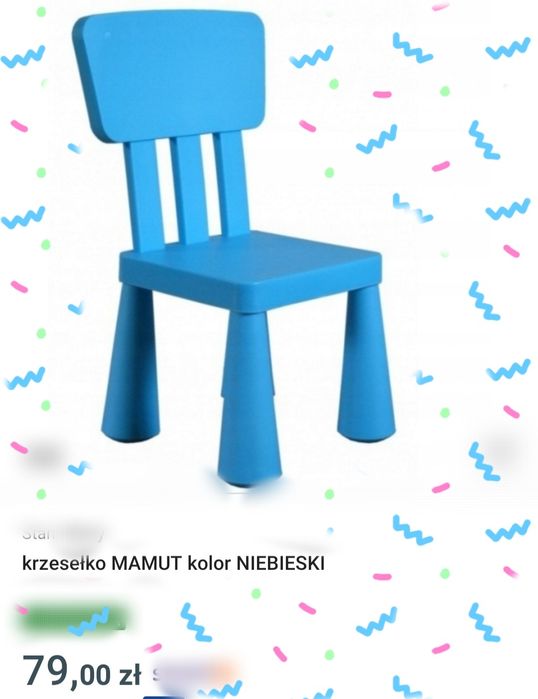 Zestaw stolik i krzesełka dla dzieci Ikea mamut