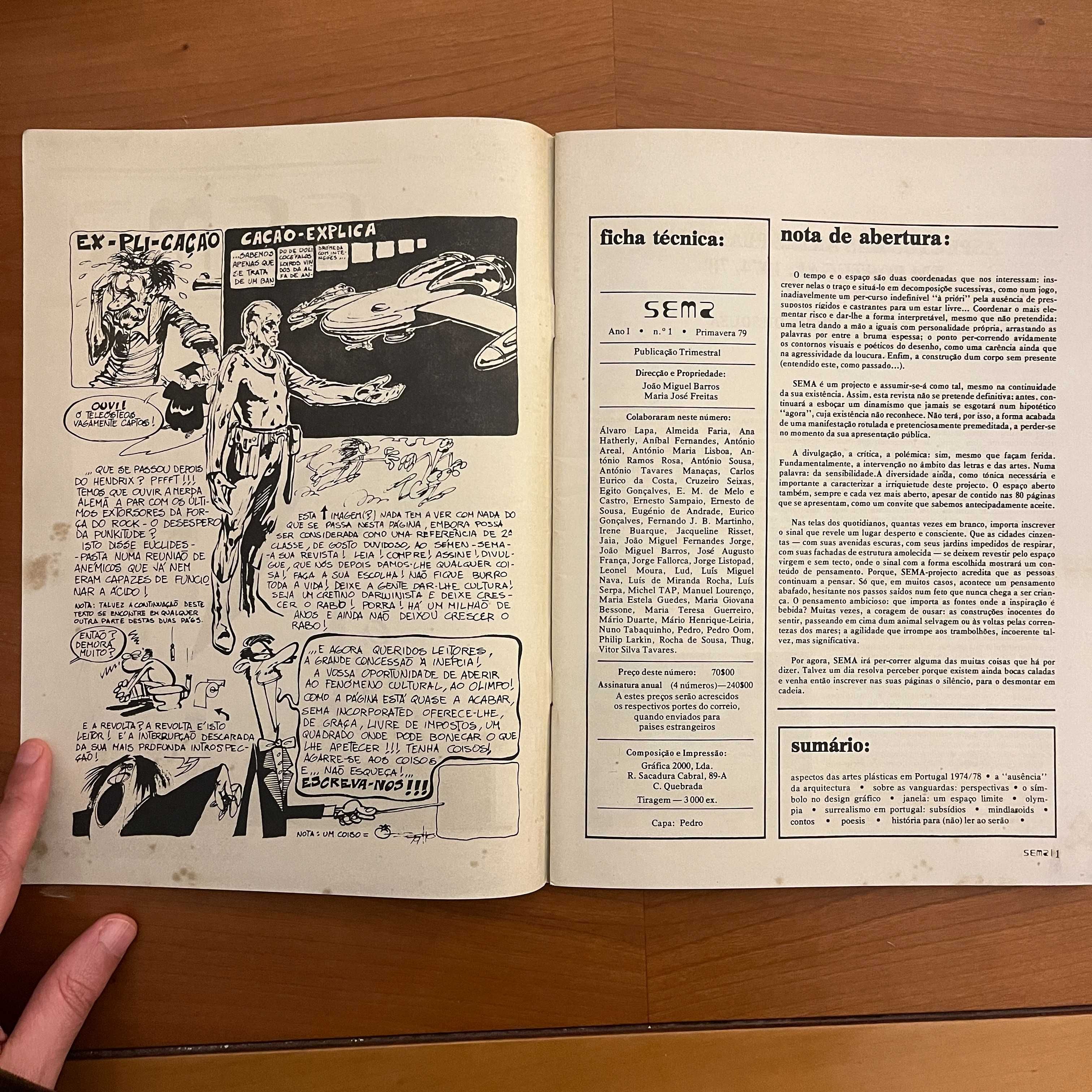 Sema N.º 1 primavera 79 (publicação trimestral) (envio grátis)