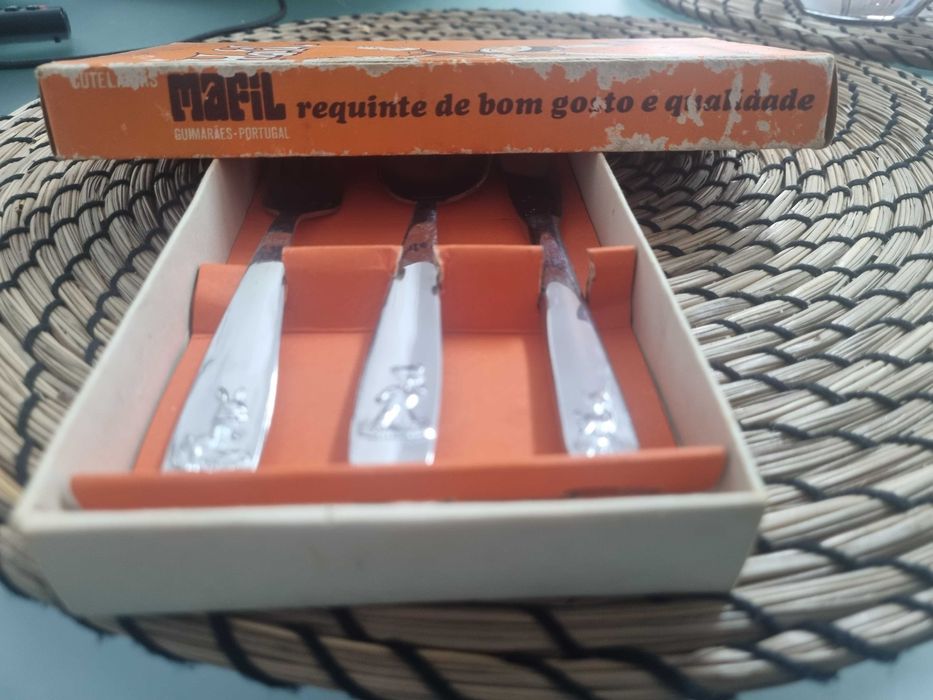 Vintage Conjunto de colheres infantil Mafil Guimarães portugal